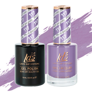  LDS Gel Nail Polish Duo - 117 Purple Colors - Plum Pagoda by LDS sold by DTK Nail Supply