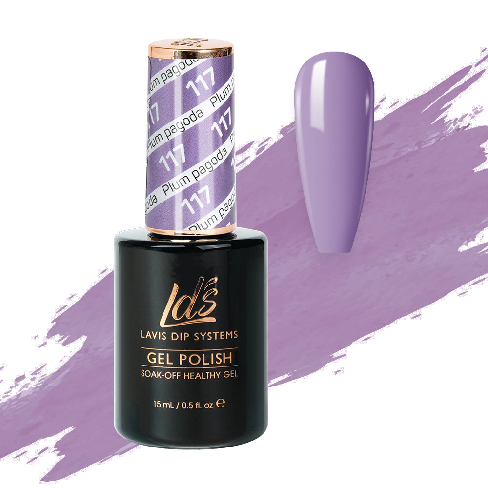  LDS Hema Free Gel Polish 117 - Plum Pagoda by LDS HEMA FREE GEL POLISH sold by DTK Nail Supply