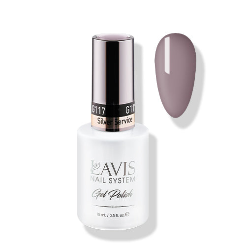 Lavis Gel Polish 117 - Gray Colors - Silver Service by LAVIS NAILS sold by DTK Nail Supply