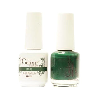  Gelixir Gel Nail Polish Duo - 118 Green Colors by Gelixir sold by DTK Nail Supply