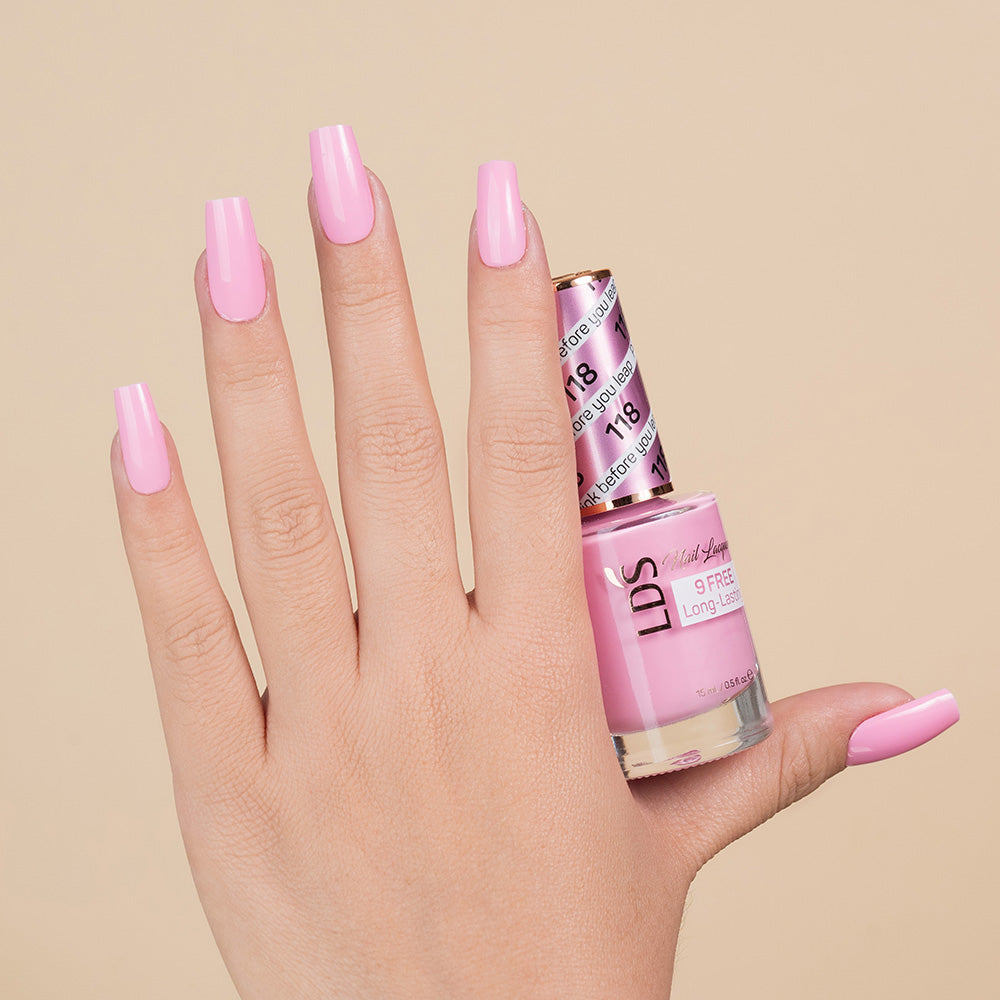  LDS Nail Lacquer - 118 Pink Before You Leap by LDS sold by DTK Nail Supply