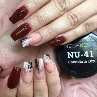  NuGenesis Dipping Powder Nail - NU 041 Chocolate Dip - Red Colors by NuGenesis sold by DTK Nail Supply