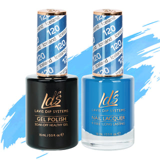  LDS Gel Nail Polish Duo - 120 Blue Colors - Iceland by LDS sold by DTK Nail Supply
