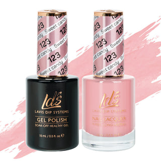  LDS Gel Nail Polish Duo - 123 Beige, Pink Colors - Sweet Candy by LDS sold by DTK Nail Supply