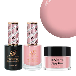  LDS 3 in 1 - 123 Sweet Candy - Dip, Gel & Lacquer Matching by LDS sold by DTK Nail Supply
