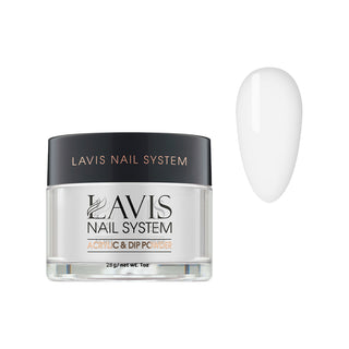  Lavis Acrylic Powder - 124 White Dove - White Colors by LAVIS NAILS sold by DTK Nail Supply