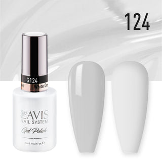  Lavis Gel Polish 124 - White Colors - White Dove by LAVIS NAILS sold by DTK Nail Supply