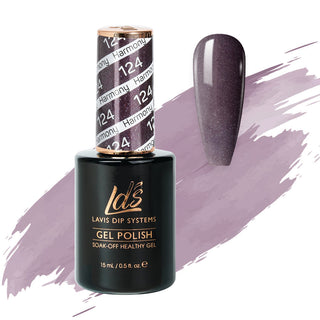  LDS Gel Polish 124 - Glitter, Purple Colors - Harmony by LDS sold by DTK Nail Supply