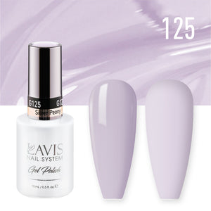 Lavis Gel Nail Polish Duo - 125 Violet Colors - Silver Peony by LAVIS NAILS sold by DTK Nail Supply