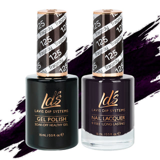  LDS Gel Nail Polish Duo - 125 Black Colors - Tragedy by LDS sold by DTK Nail Supply