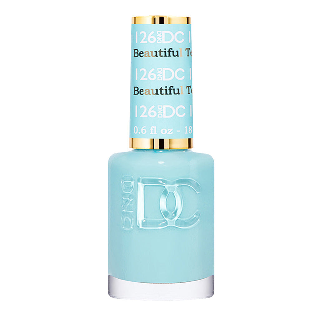 DND DC Nail Lacquer - 126 Blue Colors - Beautiful Teal by DND DC sold by DTK Nail Supply