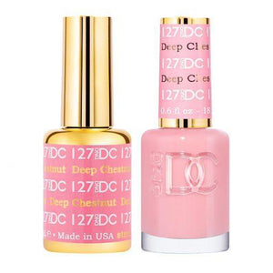  DND DC Gel Nail Polish Duo - 127 Deep Chestnut by DND DC sold by DTK Nail Supply