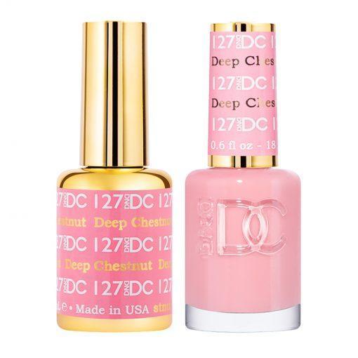  DND DC Gel Nail Polish Duo - 127 Deep Chestnut by DND DC sold by DTK Nail Supply