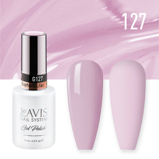  Lavis Gel Nail Polish Duo - 127 Violet Colors - Euphoric Lilac by LAVIS NAILS sold by DTK Nail Supply