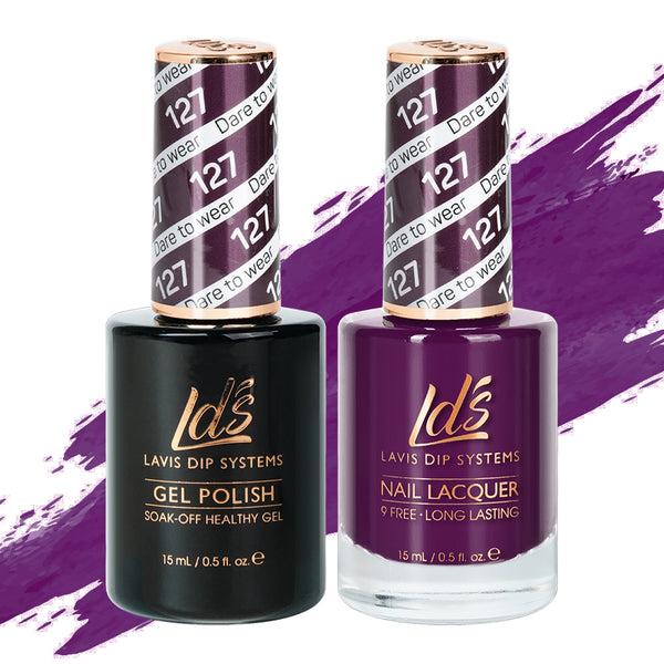  LDS Gel Nail Polish Duo - 127 Dare To Wear by LDS sold by DTK Nail Supply