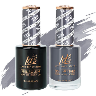  LDS Gel Nail Polish Duo - 128 Gray Colors - Stay Weird by LDS sold by DTK Nail Supply