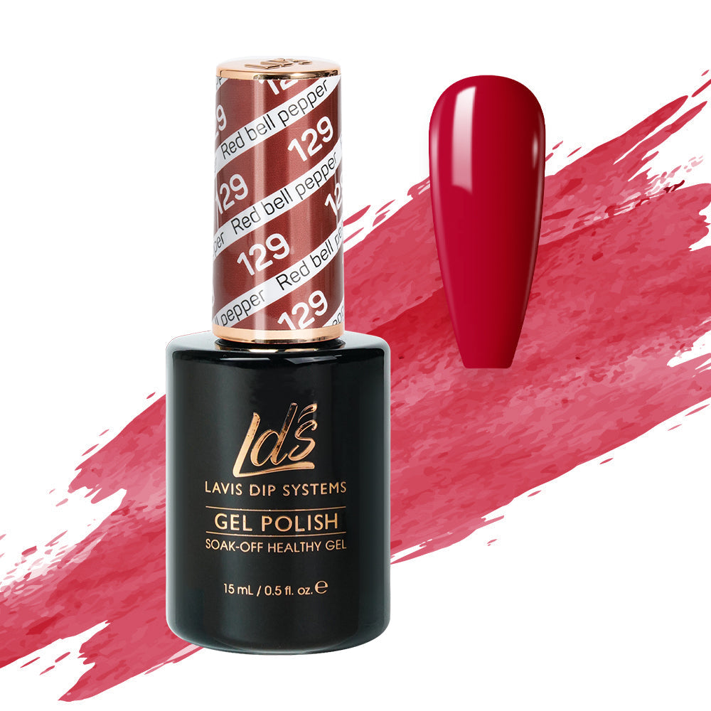  LDS Hema Free Gel Polish 129 - Red Bell Pepper by LDS HEMA FREE GEL POLISH sold by DTK Nail Supply