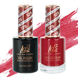  LDS Gel Nail Polish Duo - 129 Red Bell Pepper by LDS sold by DTK Nail Supply