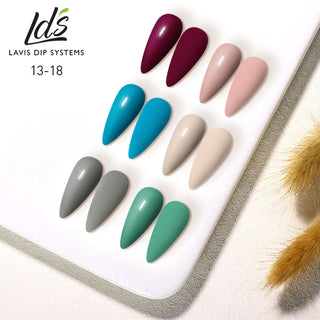  LDS Healthy Gel & Matching Lacquer Starter Kit: 013, 014, 015, 016, 017, 018, Base,Top & Strengthener by LDS sold by DTK Nail Supply