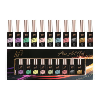  LDS Gel Polish Nail Art Liner Set (12 colors): 13-24 (ver 2) by LDS sold by DTK Nail Supply