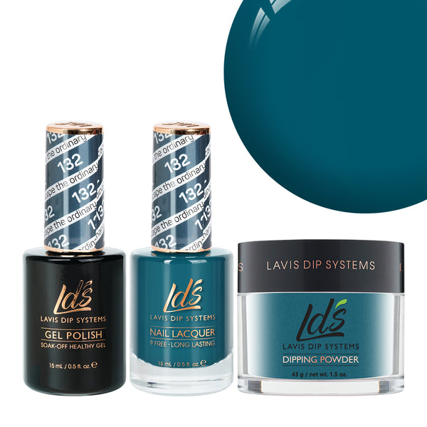  LDS 3 in 1 - 132 Escape The Ordinary - Dip, Gel & Lacquer Matching by LDS sold by DTK Nail Supply