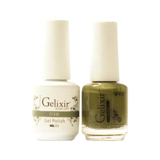  Gelixir Gel Nail Polish Duo - 133 Green Colors by Gelixir sold by DTK Nail Supply