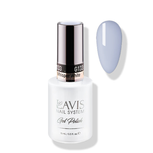 Lavis Gel Polish 133 - Blue Colors - Whisper White by LAVIS NAILS sold by DTK Nail Supply