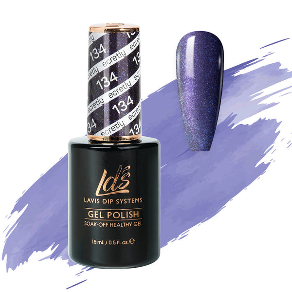 LDS Gel Polish 134 - Glitter Colors - Secretly