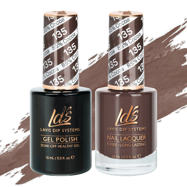LDS Gel Nail Polish Duo - 135 Brown Colors - 85% Cocoa by LDS sold by DTK Nail Supply