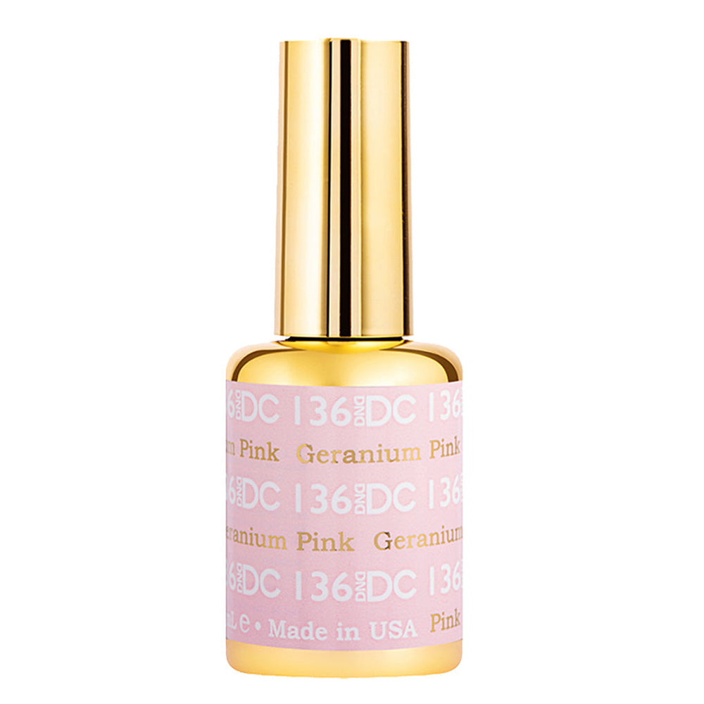  DND DC Gel Polish - 136 Pink, Neutral Colors - Geranium Pink by DND DC sold by DTK Nail Supply