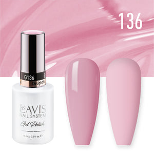 Lavis Gel Nail Polish Duo - 136 Pink Colors - Delightful by LAVIS NAILS sold by DTK Nail Supply