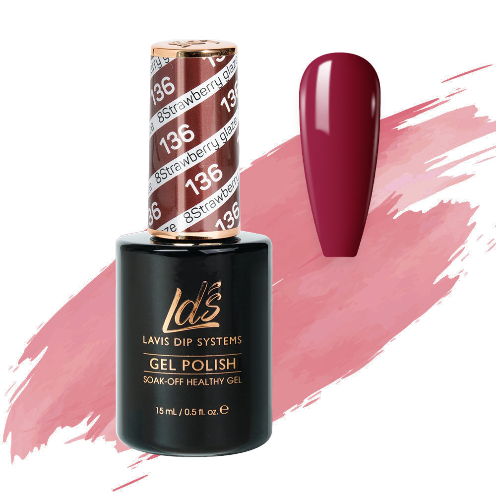 LDS Gel Polish 136 - Red Colors - Strawberry Glaze