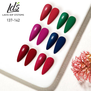  LDS Healthy Gel & Matching Lacquer Starter Kit: 137, 138, 139, 140, 141, 142, Base,Top & Strengthener by LDS sold by DTK Nail Supply