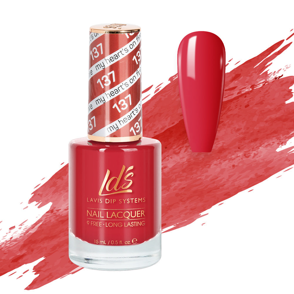  LDS Nail Lacquer - 137 My Heart's On Fire by LDS sold by DTK Nail Supply