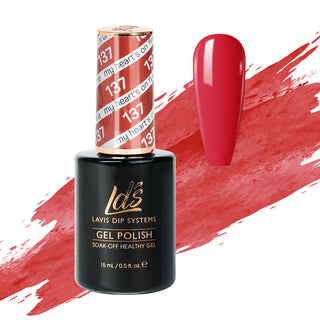  LDS Gel Polish 137 - Red Colors - My Heart's On Fire by LDS sold by DTK Nail Supply