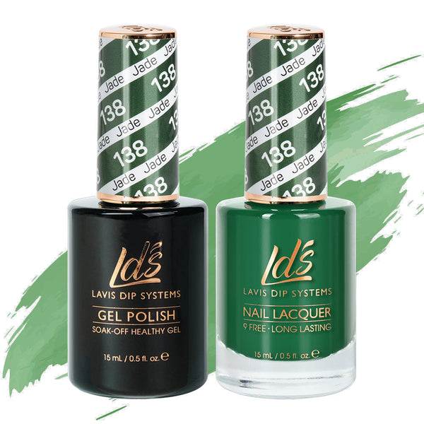 LDS Gel Nail Polish Duo - 138 Green Colors - Jade by LDS sold by DTK Nail Supply
