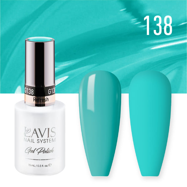 Lavis Gel Nail Polish Duo - 138 Teal Colors - Refresh by LAVIS NAILS sold by DTK Nail Supply