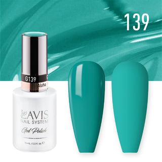  Lavis Gel Nail Polish Duo - 139 Teal Colors - Aloha by LAVIS NAILS sold by DTK Nail Supply