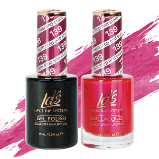  LDS Gel Nail Polish Duo - 139 Pink Colors - Make Them Stop And Stare by LDS sold by DTK Nail Supply