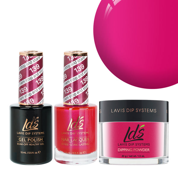  LDS 3 in 1 - 139 Make Them Stop And Stare - Dip, Gel & Lacquer Matching by LDS sold by DTK Nail Supply