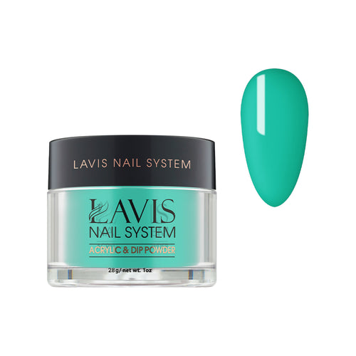 Lavis Acrylic Powder - 140 Retro Mint - Teal Colors by LAVIS NAILS sold by DTK Nail Supply