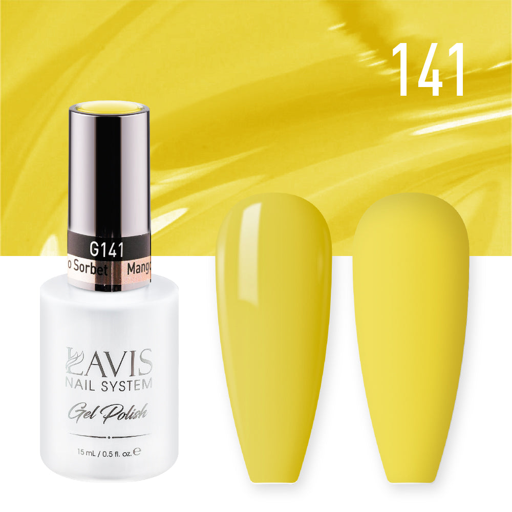 LAVIS Nail Lacquer - 141 Mango Sorbet - 0.5oz by LAVIS NAILS sold by DTK Nail Supply