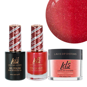  LDS 3 in 1 - 142 Resilience - Dip, Gel & Lacquer Matching by LDS sold by DTK Nail Supply