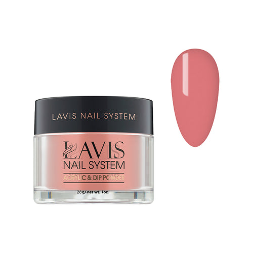 Lavis Acrylic Powder - 143 Mellow Coral - Coral Colors by LAVIS NAILS sold by DTK Nail Supply
