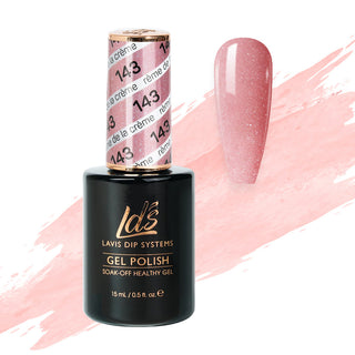  LDS Gel Polish 143 - Glitter, Pink Colors - Crème De La Crème by LDS sold by DTK Nail Supply