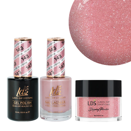  LDS 3 in 1 - 143 Crème De La Crème - Dip, Gel & Lacquer Matching by LDS sold by DTK Nail Supply