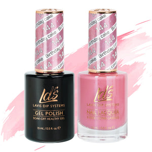  LDS Gel Nail Polish Duo - 144 Birthday Cake by LDS sold by DTK Nail Supply