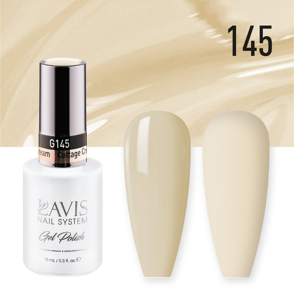 Lavis Gel Polish 145 - Yellow Colors - Cottage Cream by LAVIS NAILS sold by DTK Nail Supply
