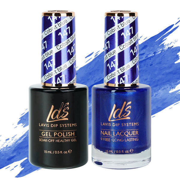 LDS Gel Nail Polish Duo - 147 Blue Colors - Cobalt Blue by LDS sold by DTK Nail Supply