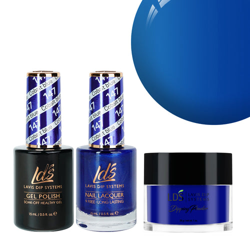  LDS 3 in 1 - 147 Cobalt Blue - Dip, Gel & Lacquer Matching by LDS sold by DTK Nail Supply